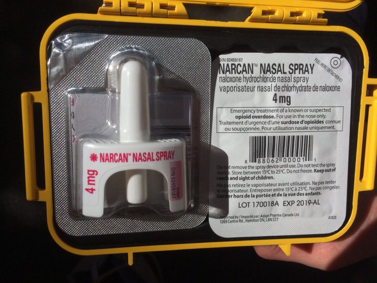 St. Thomas police and paramedics say they administered a dose of Narcan to a woman who was overdosing on fentanyl.
