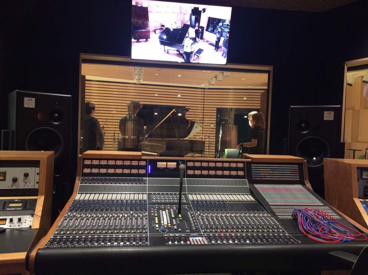 In Allard Hall’s recording studio, students and artists can record from any theatre in this room.