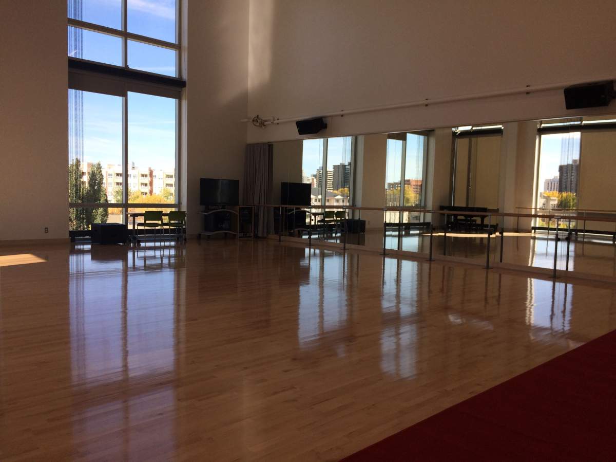 This tap dance studio has specific hardwood floors. There are three other dance studios in Allard Hall.