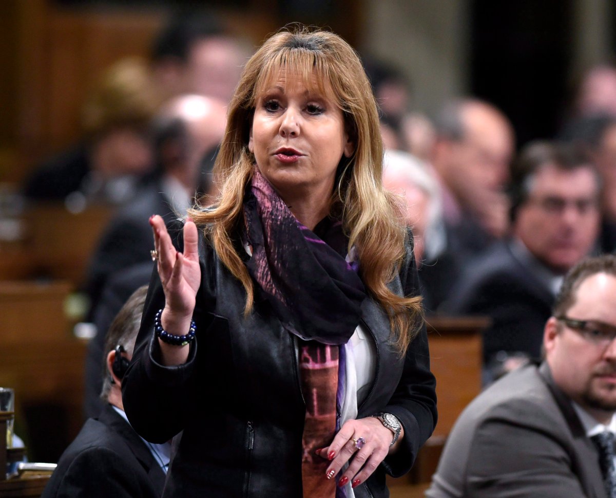Conservative MP Dianne Watts asks a question during Question Period in the House of Commons, in Ottawa on Thursday, Nov. 17, 2016.