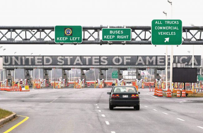The U.S. border crossing is shown Dec. 7, 2011 in Lacolle, Que., south of Montreal.
