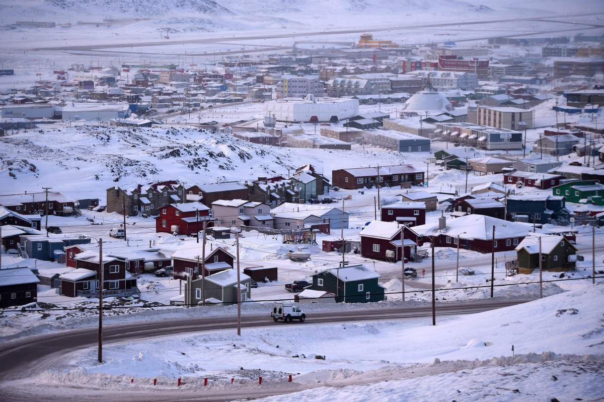 An overall view of Iqaluit, Nunavut is shown on Thursday, Feb. 9, 2017.