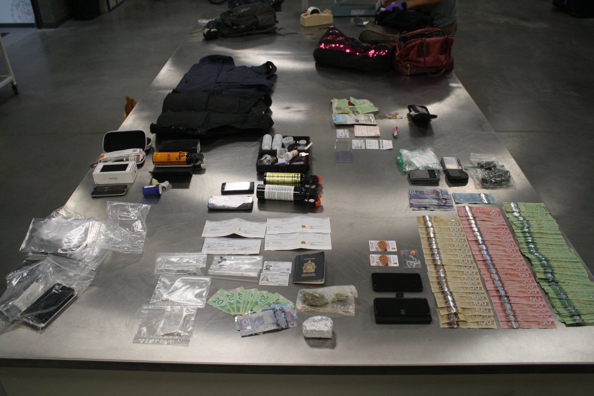 Calgary police uncovered nearly $4,000 worth of drugs, $6,000 in cash and weapons following three separate operations related to stolen vehicles.