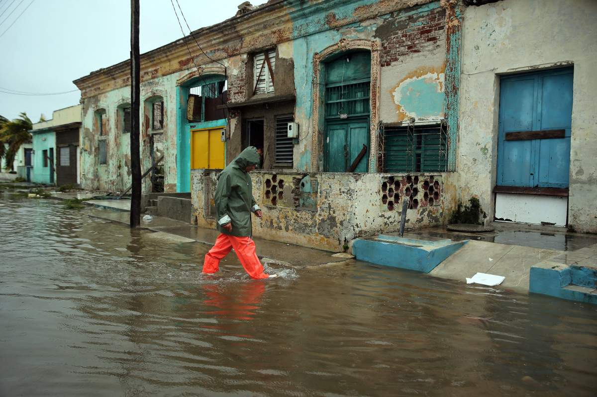 A view of a street after hurricane Irma hit Caibarien, Villa Clara, Cuba, 09 September 2017.
