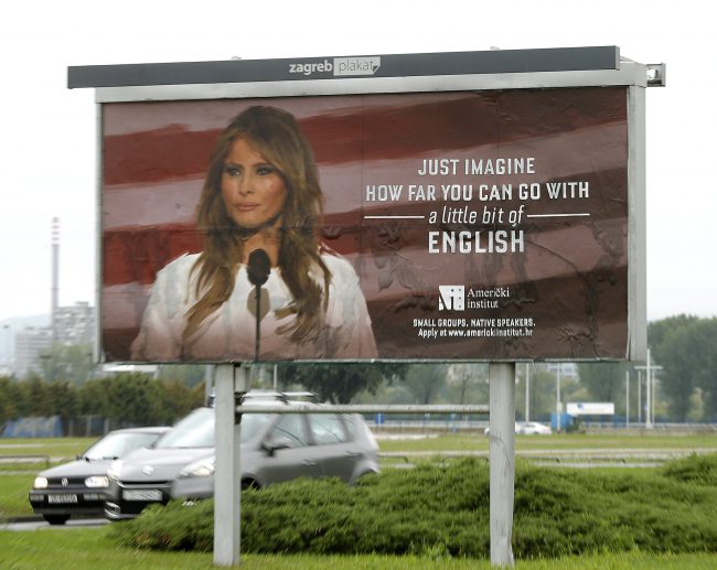 Melania Trump Featured On Billboards Promoting English Language School ...