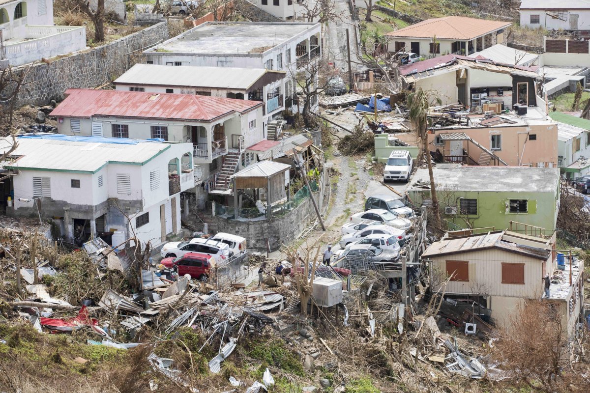 A view of damages after Hurricane Irma hit the Dutch part of the Caribbean island of Sint Marteen, Saint Martin, on September 15, 2017. 