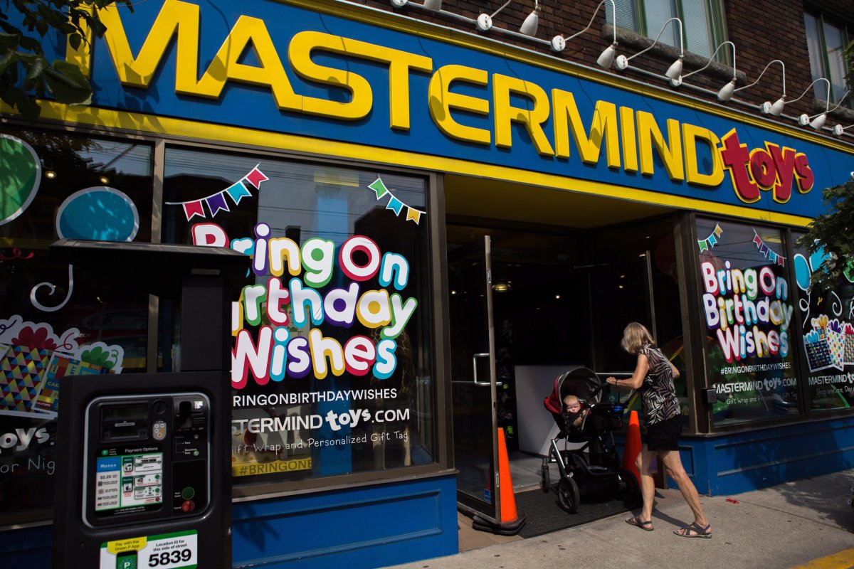 A customer walks into Mastermind Toys store on Queen St. East in Toronto on Tuesday, September 19, 2017. Mastermind Toys is shrugging off the challenges that have beset the retail sector with plans to open more stores this year. 