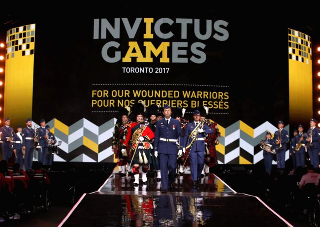 Competitors march during the closing ceremony of the Invictus Games 2017 at Air Canada Centre, 30 Sept. 2017.