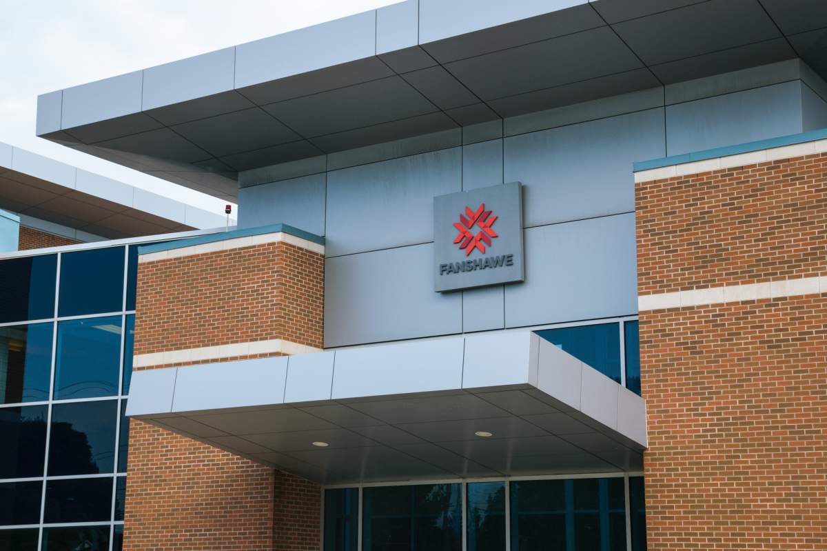 The Oxford Street entrance to Fanshawe College's T Building as seen July 19, 2017.