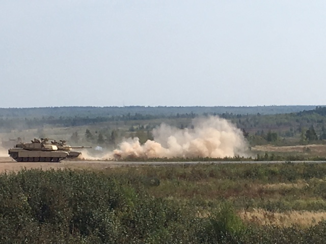 American M1A2 Abrams on the Mounted Direct Fire Range at the 2017 Worthington Challenge.
