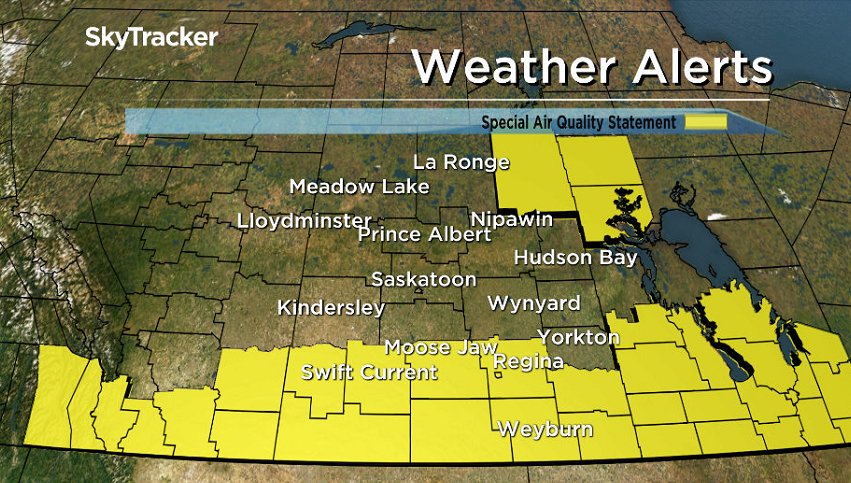 Special air quality statement remains in place on Tuesday, September 12, 2017 for parts of Saskatchewan.
