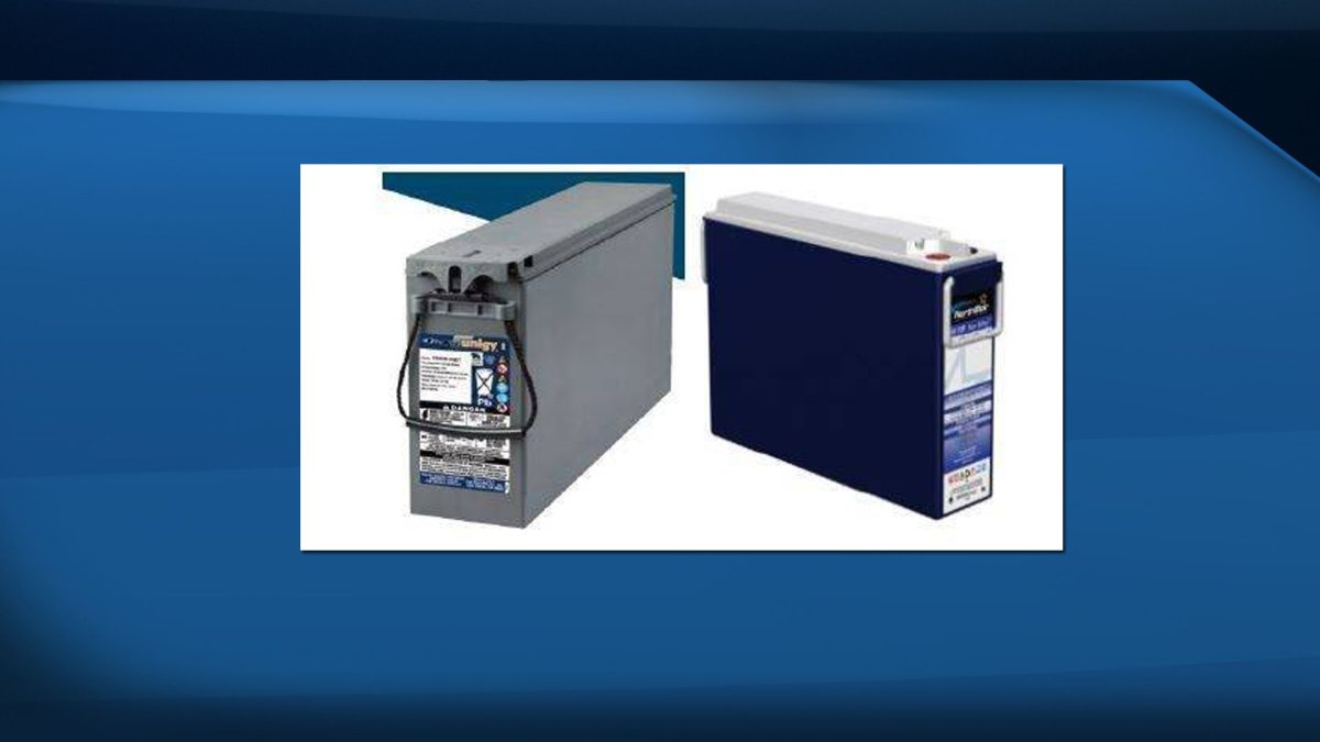 An example of the deep cycle batteries being stolen from Edmonton-area cell towers.