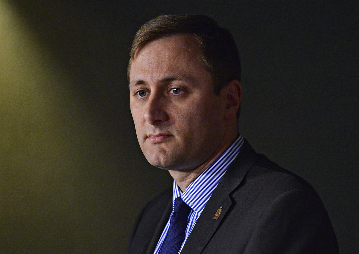 Conservative leadership candidate Brad Trost speaks to media during a press conference held by the Campaign Life Coalition in Ottawa on Wednesday, May 10, 2017. 