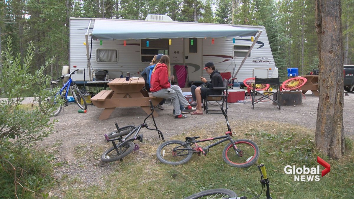 Campers enjoy time outdoors in Alberta September 2017.