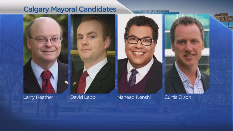Calgary 2017 election mayoral candidates.