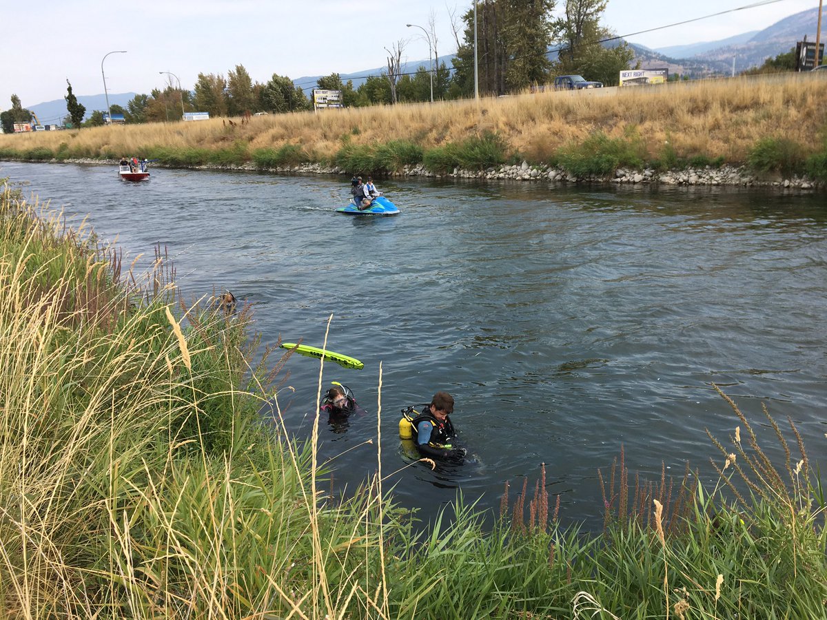 Seven divers were joined by additional volunteers for the annual Great Channel Clean at the Penticton channel on Sunday.