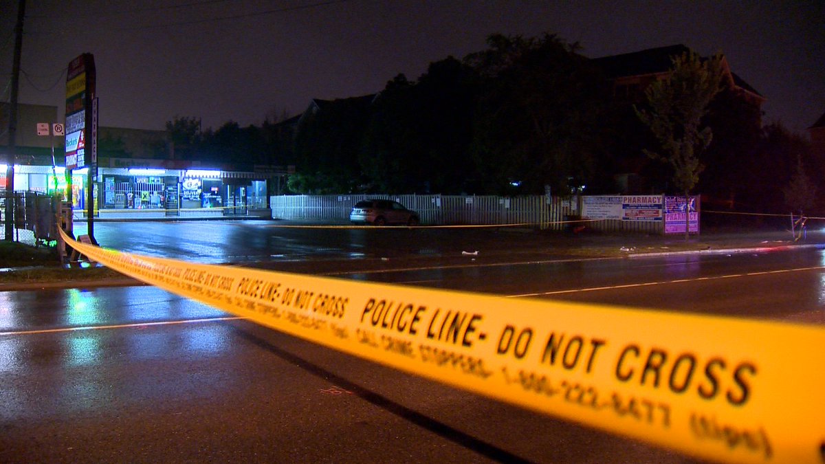 A stabbing in  Scarborough early Sunday morning Danforth Road and Eglinton Avenue East has left a man in serious condition.