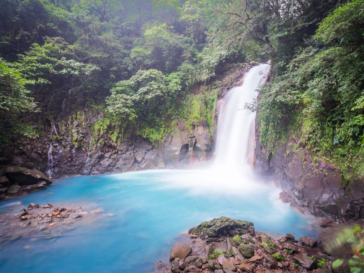 A trek through the rain forest, like this one in Tenorio National Park, will reveal picture perfect waterfalls.