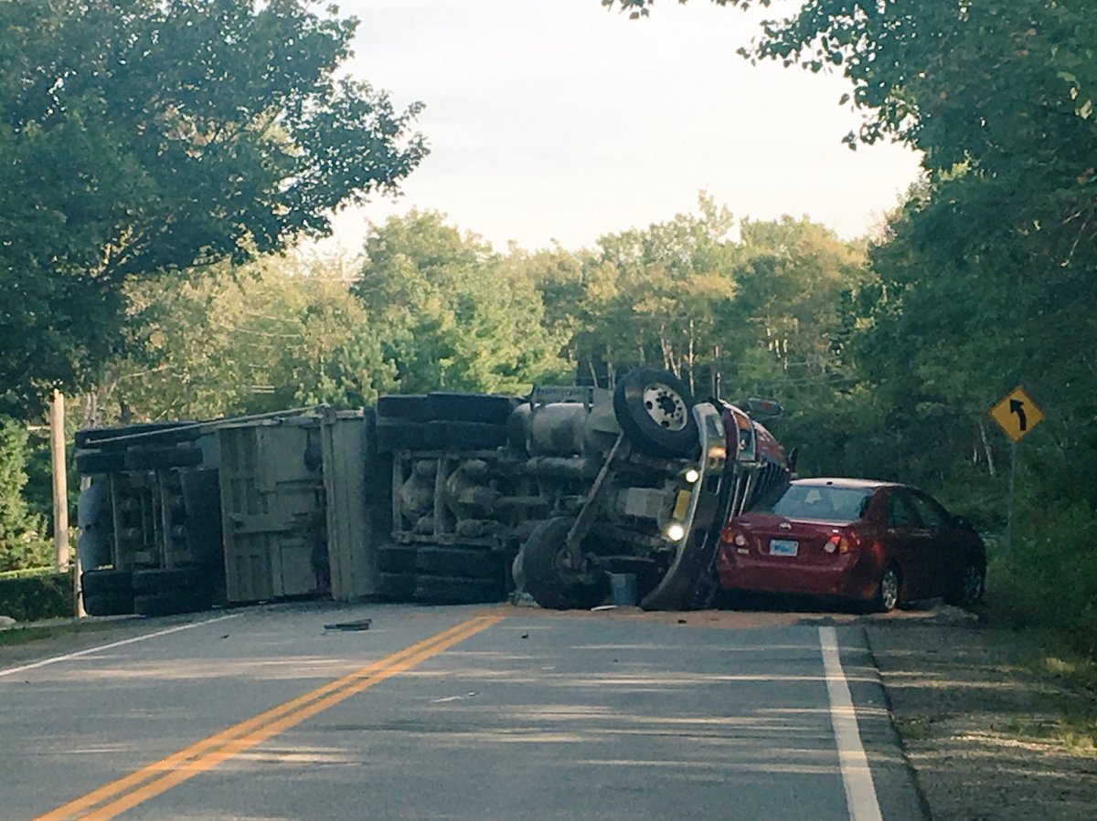 A multi-vehicle crash blocked off St. Margaret's Bay Road in Hubley, N.S. on September 21, 2017.