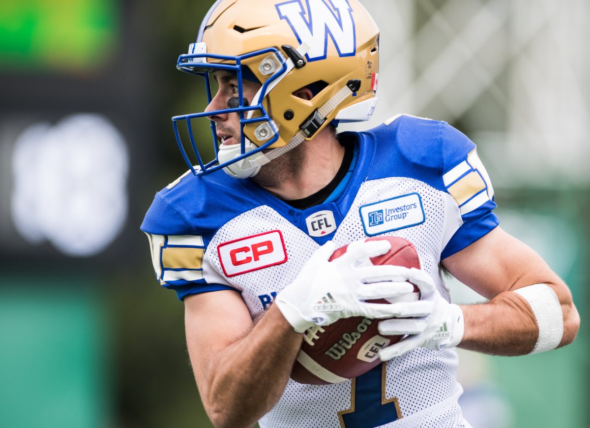 Bombers' receiver Weston Dressler has caught at least one pass in 119 consecutive games.
