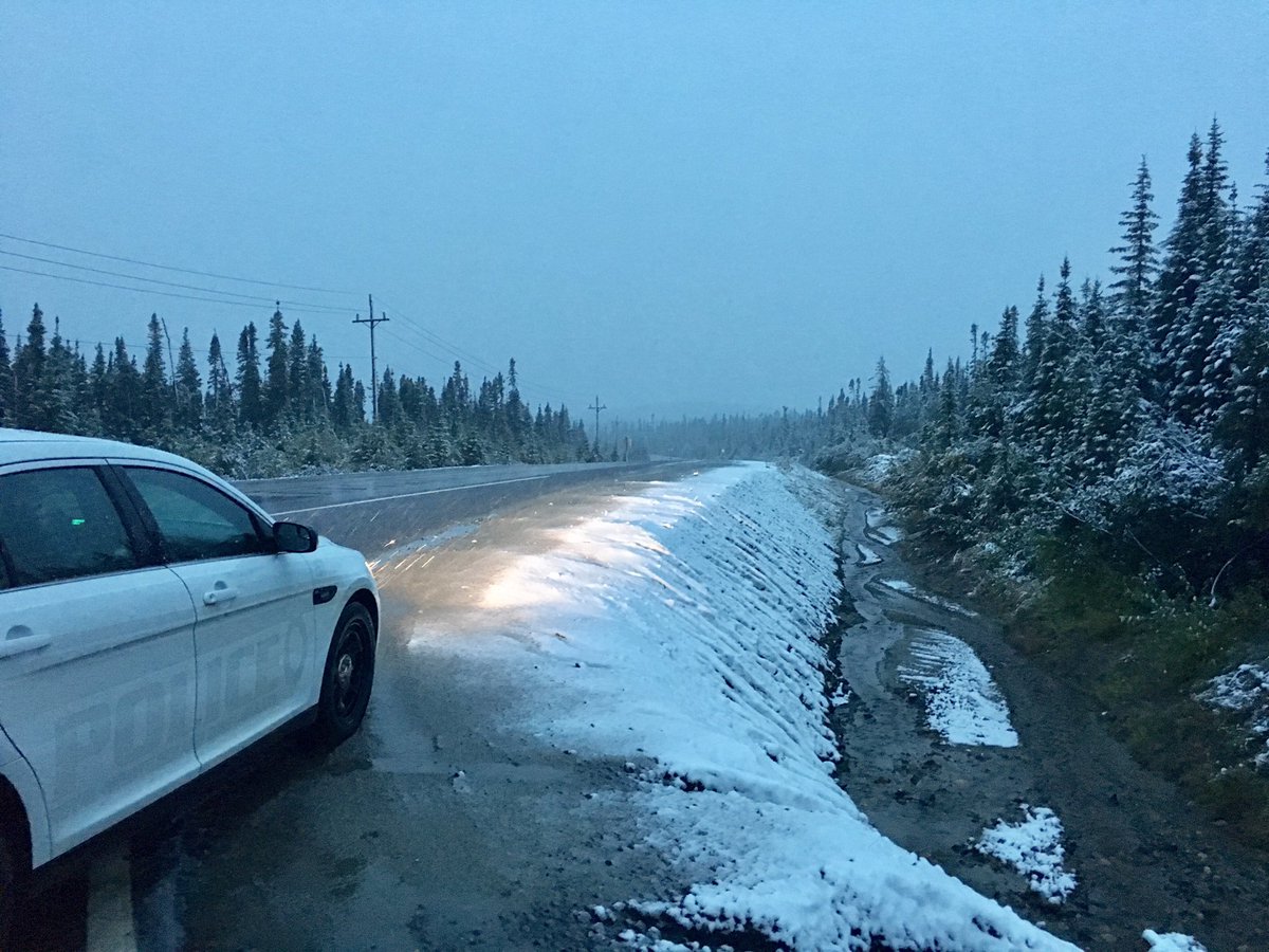 Snow started falling in Newfoundland in August, according to photos posted by the RNC.