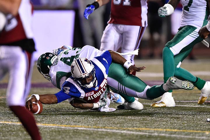 The Montreal Alouettes have the same 3-7 record they had a year ago, while the Saskatchewan Roughriders are on fire with Kevin Glenn at quarterback.