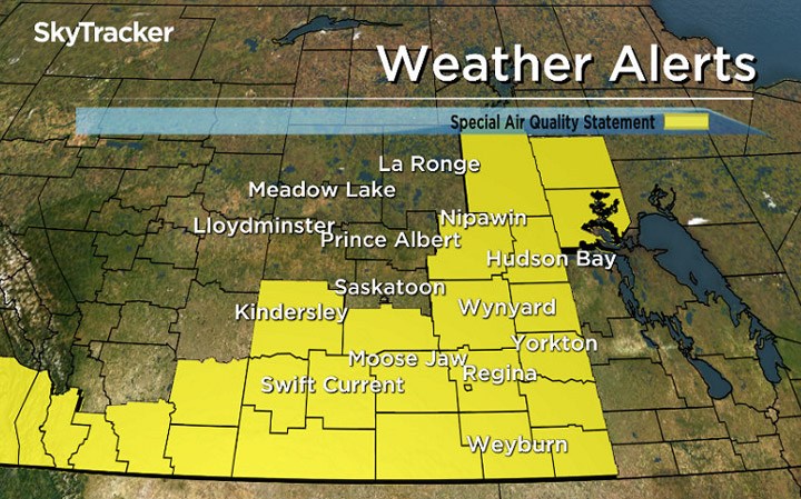 A special air quality statement has been continued in southern Saskatchewan, expanded to other regions.