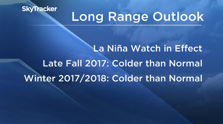 The long range outlook is hinting toward a colder than normal second half of fall and start to winter.