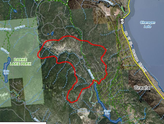 A map of the Finlay Creek Wildfire Sept. 4. 