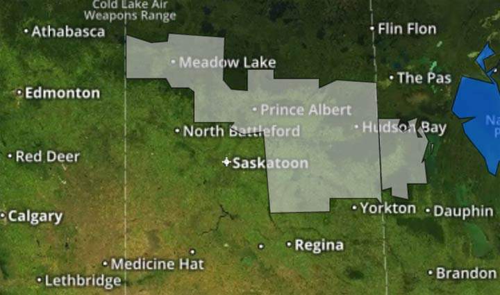 Environment Canada has issued a frost advisory in parts of Saskatchewan.