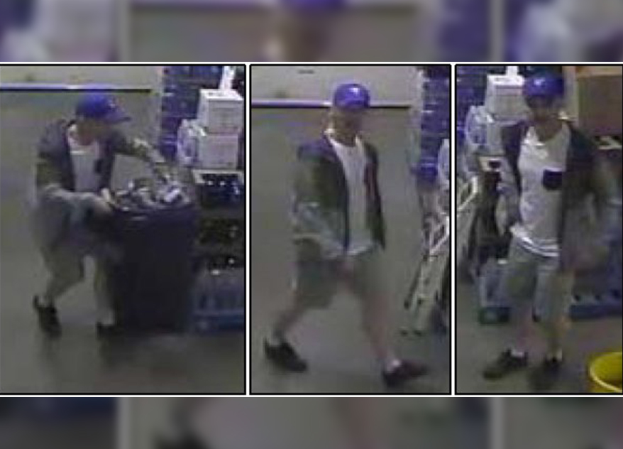 RCMP released a photo of a man who stolen 164 cartons of cigarettes from a Virden gas station. 