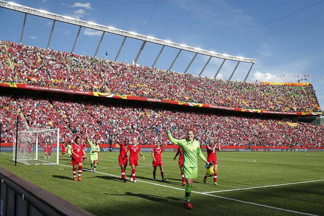 Team Canada played to sell out crowds at Commonwealth Stadium during the 2015 Women's World Cup.
