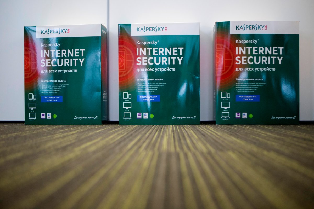 Internet security software products sit at the headquarters of Kaspersky Lab, a cyber-security firm, in Moscow, Russia, on Tuesday, Dec. 9, 2014.  