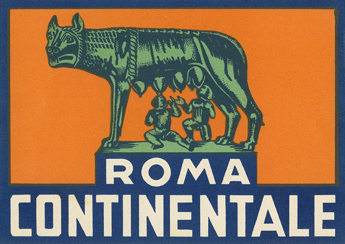 The famous Roman Sculpture, Capitoline Wolf, with mythical figures of Romulus and Remus.