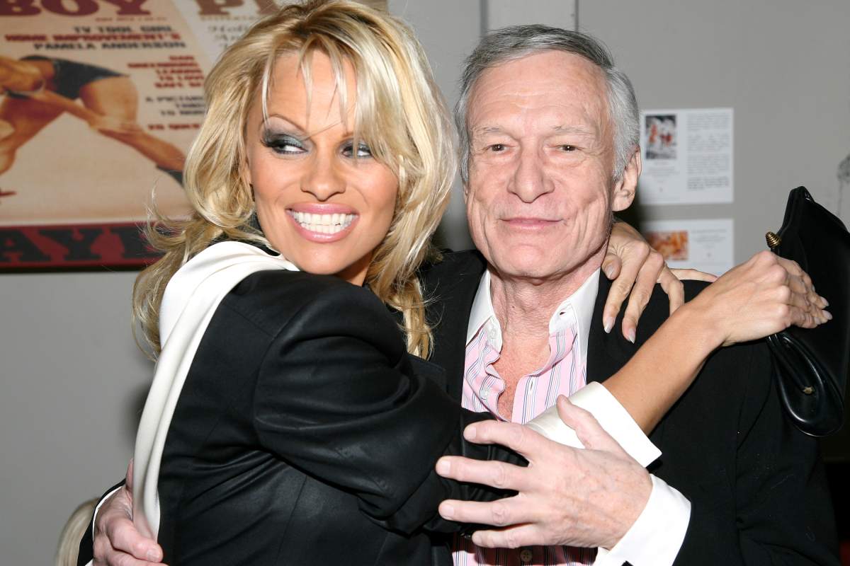 Pamela Anderson and Hugh Hefner.