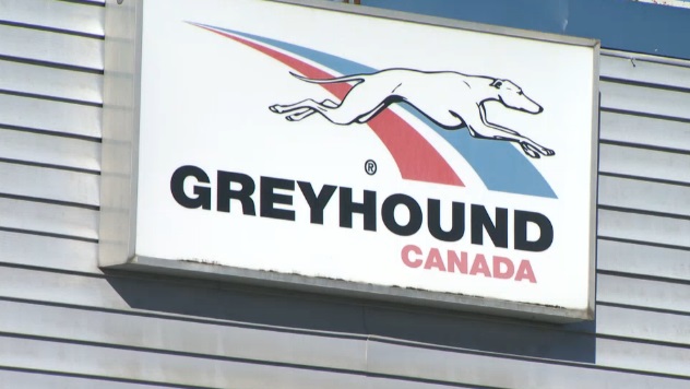 Greyhound Canada sign.