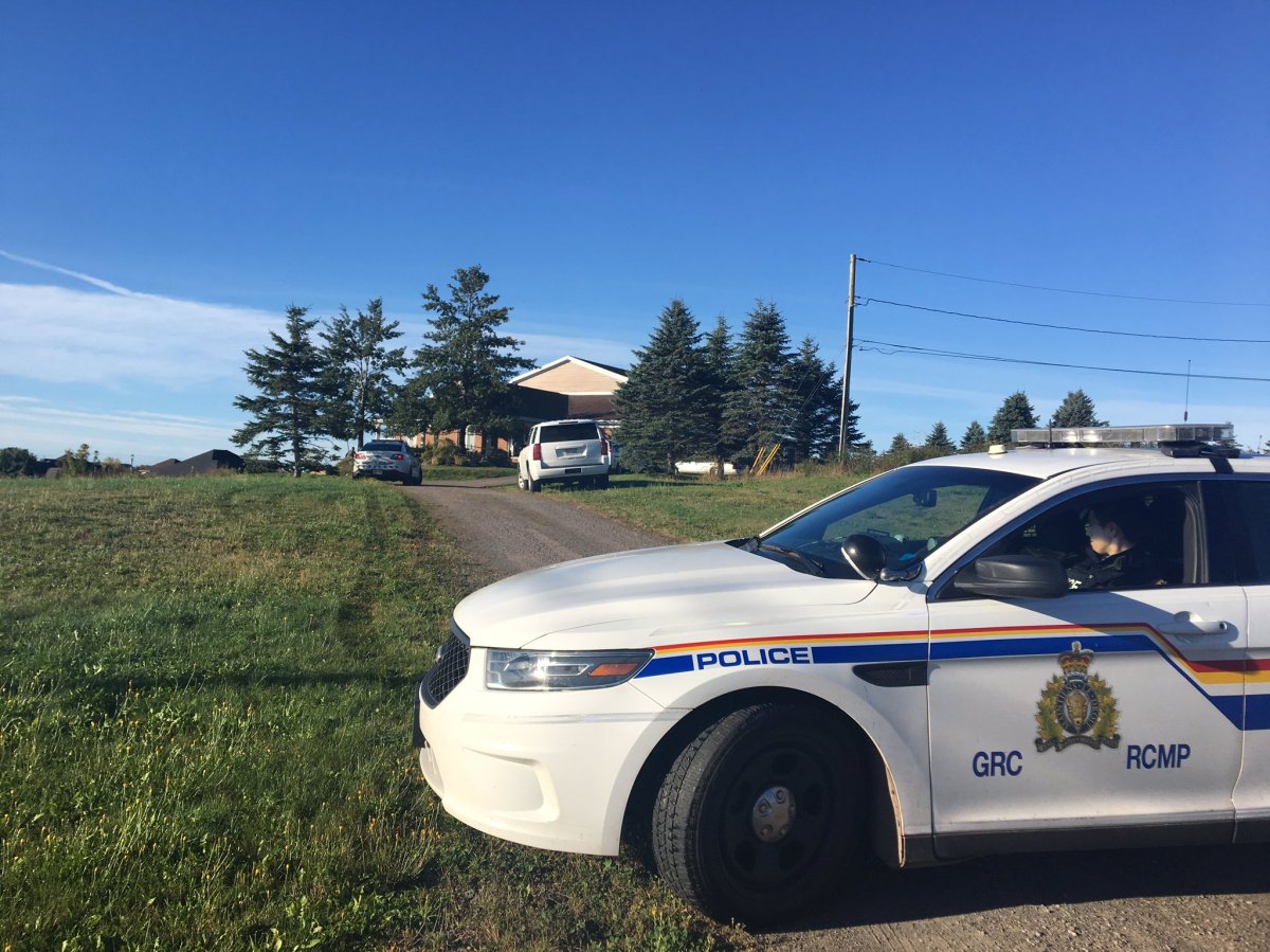 RCMP say the two male suspects were carrying long barrel guns.
