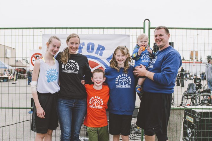 The Nechvatal family at the seventh annual Hoops for Hope event.