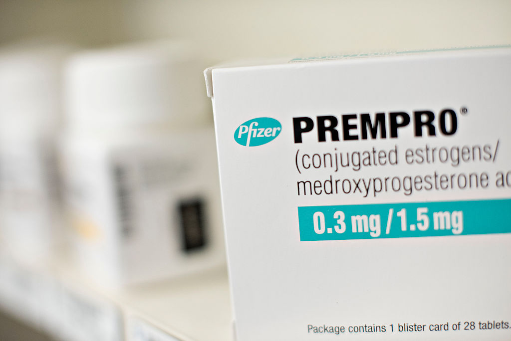 Pfizer Inc. Prempro brand medication is a hormone medication used to treat menopause.