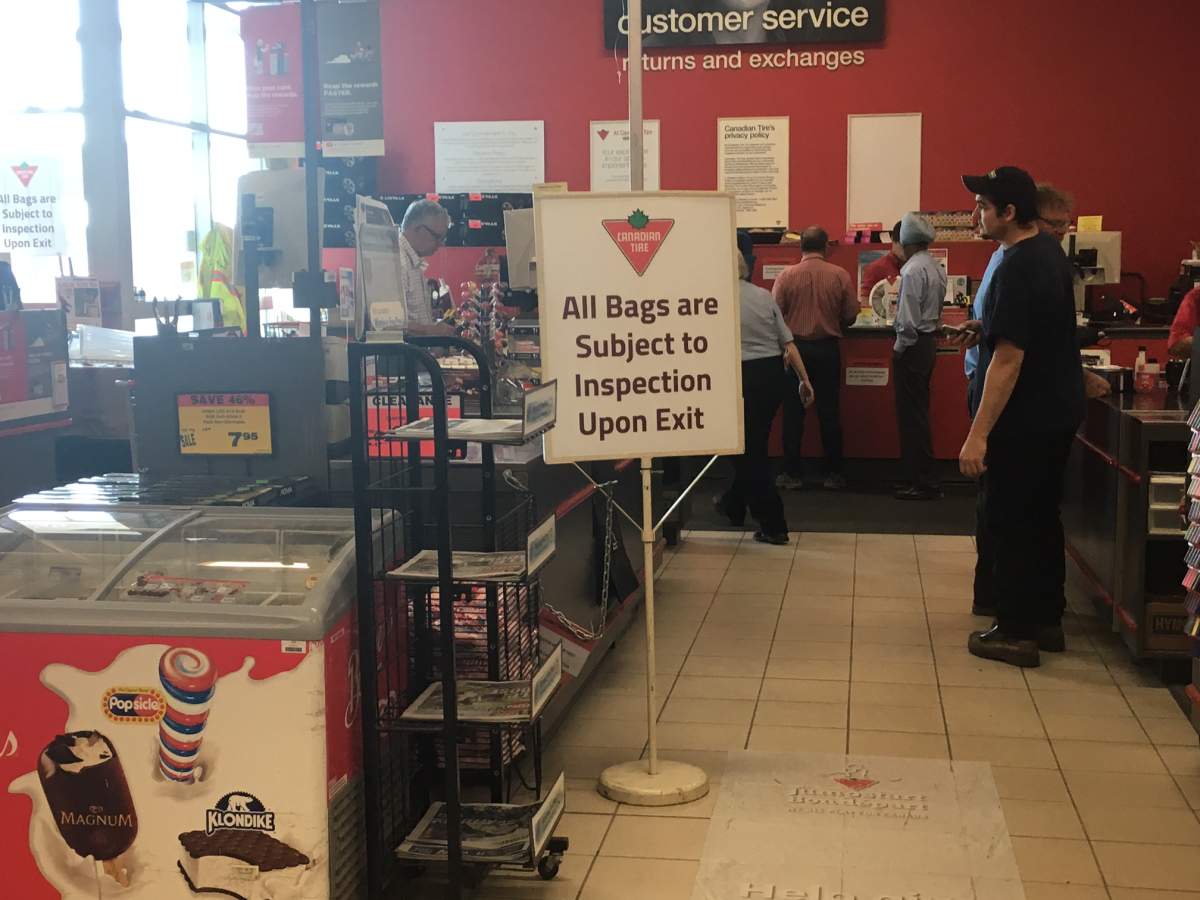Winnipeg mom carrying diaper bag refused entry to Canadian Tire - image