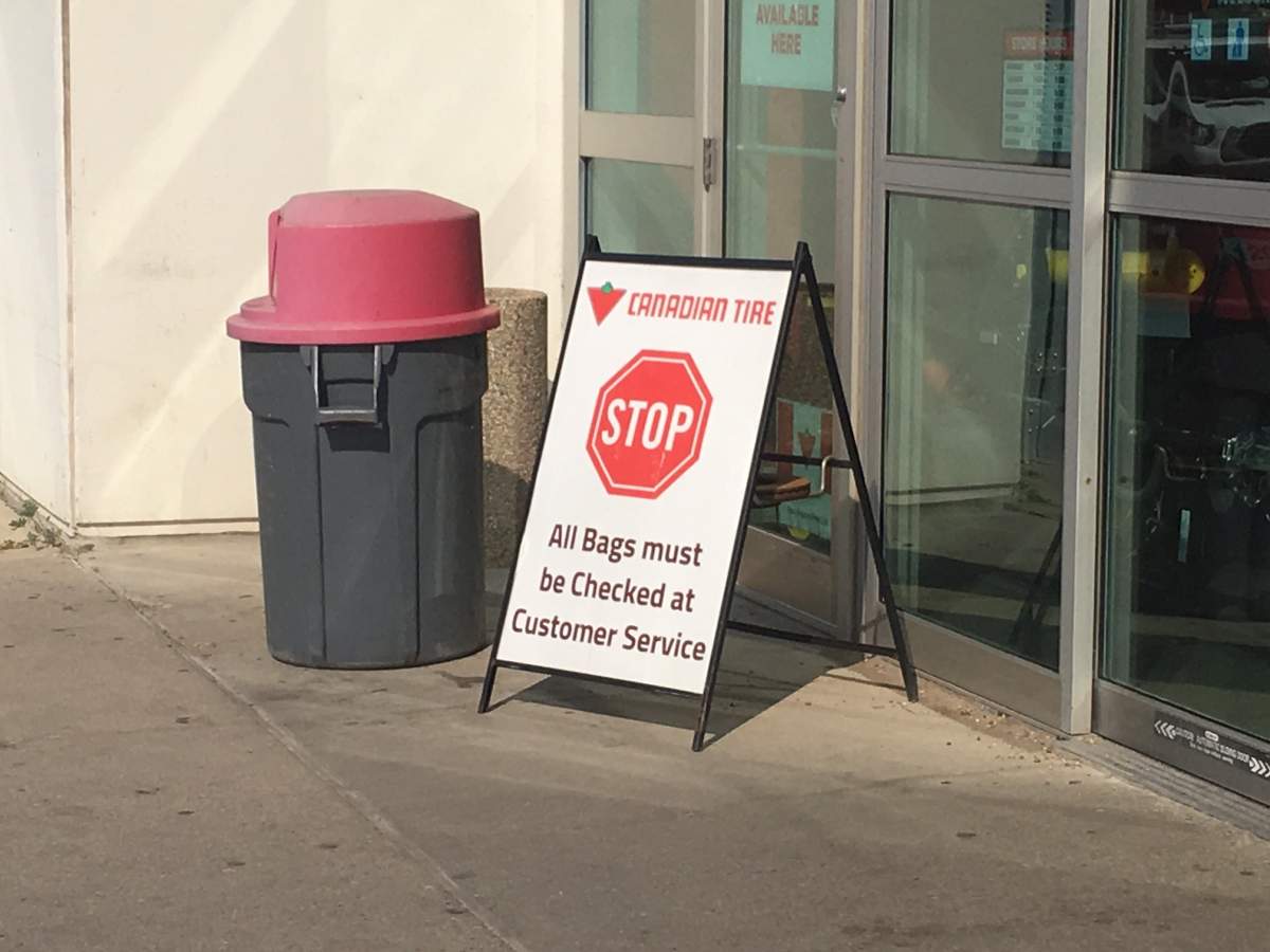 New signage outside Canadian Tire.