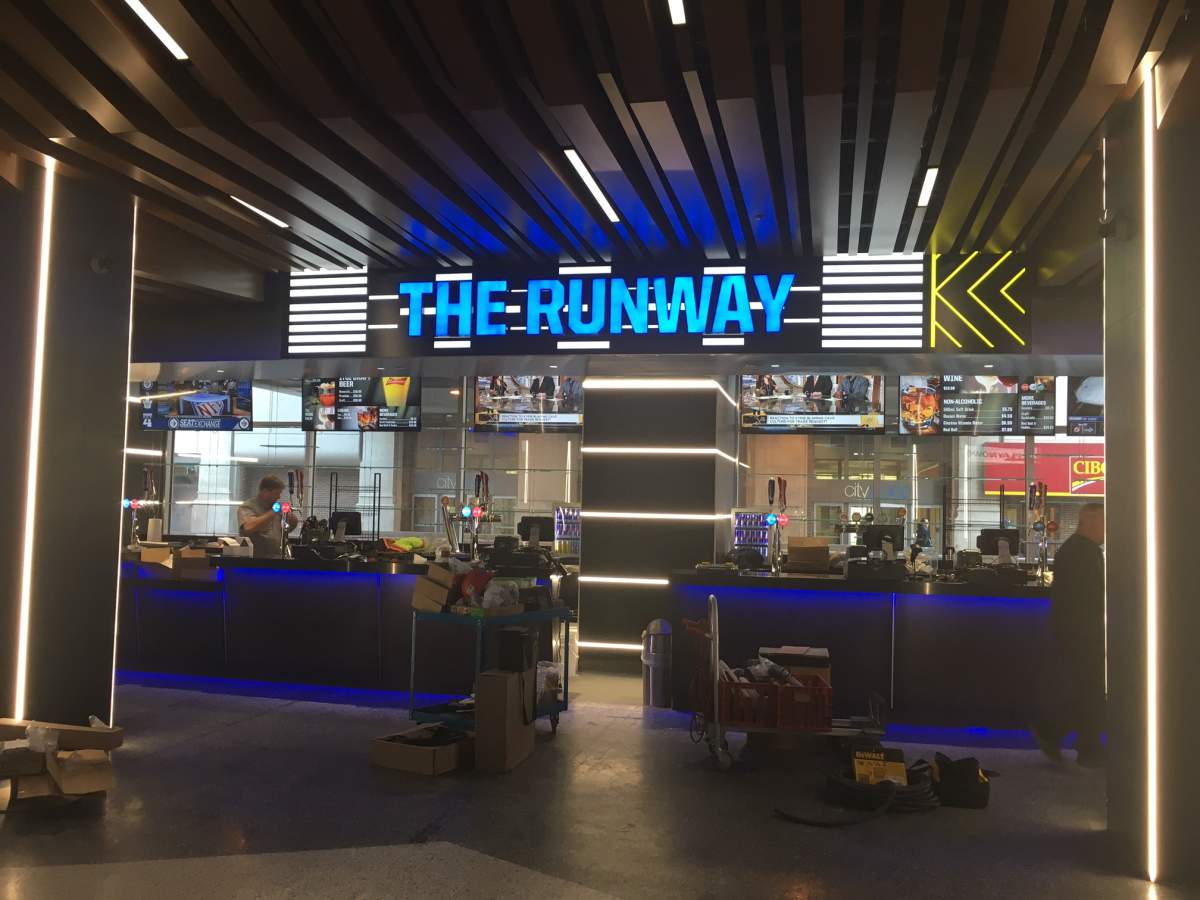 A bar was added during the Bell MTS Place renovations.
