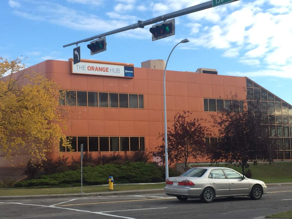 The Orange Hub is located in Edmonton's west end, pictured here on Sept. 26, 2017.