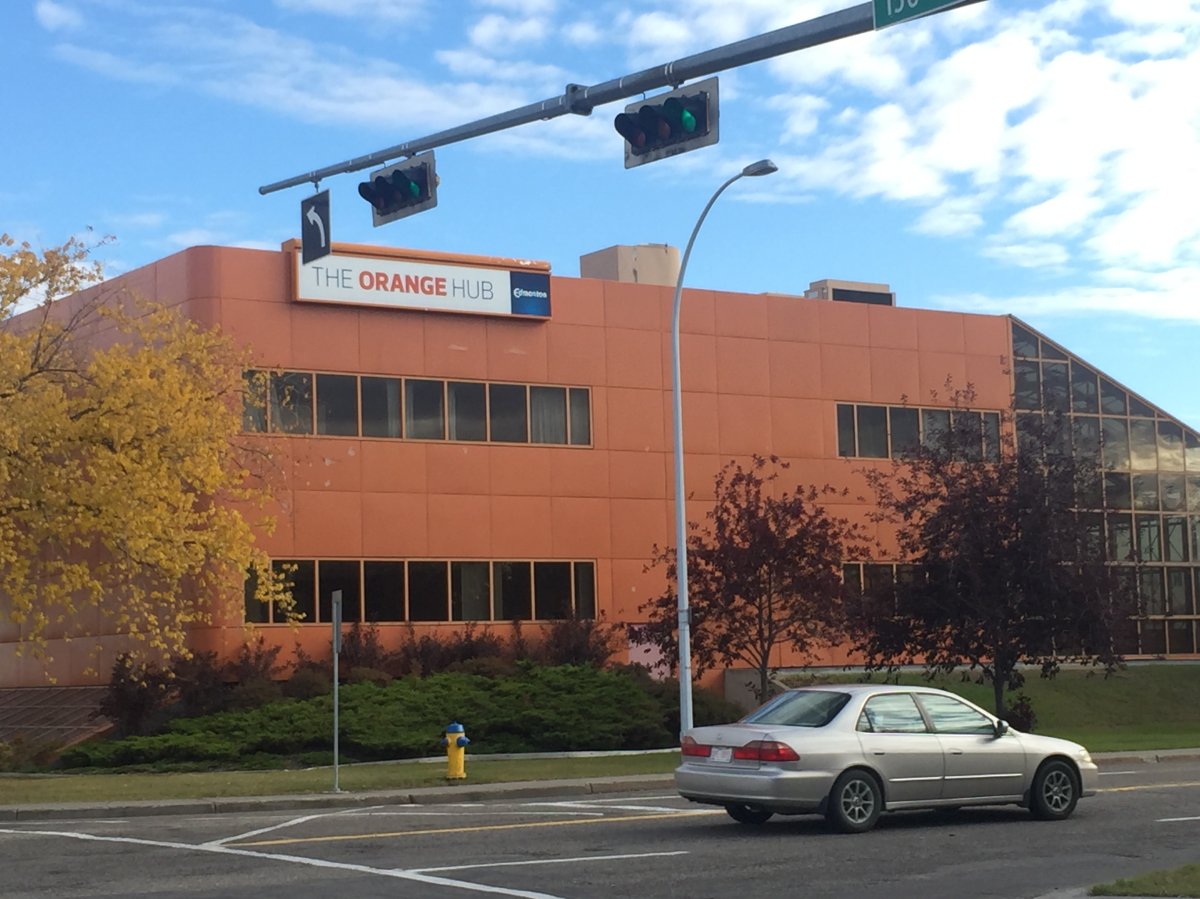 The Orange Hub is located in Edmonton's west end, pictured here on Sept. 26, 2017.