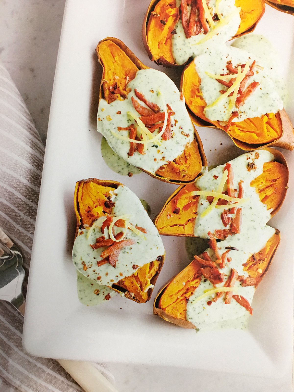 Foodie Friday: Jacket roasted sweet potatoes with herbed feta and chorizo - image