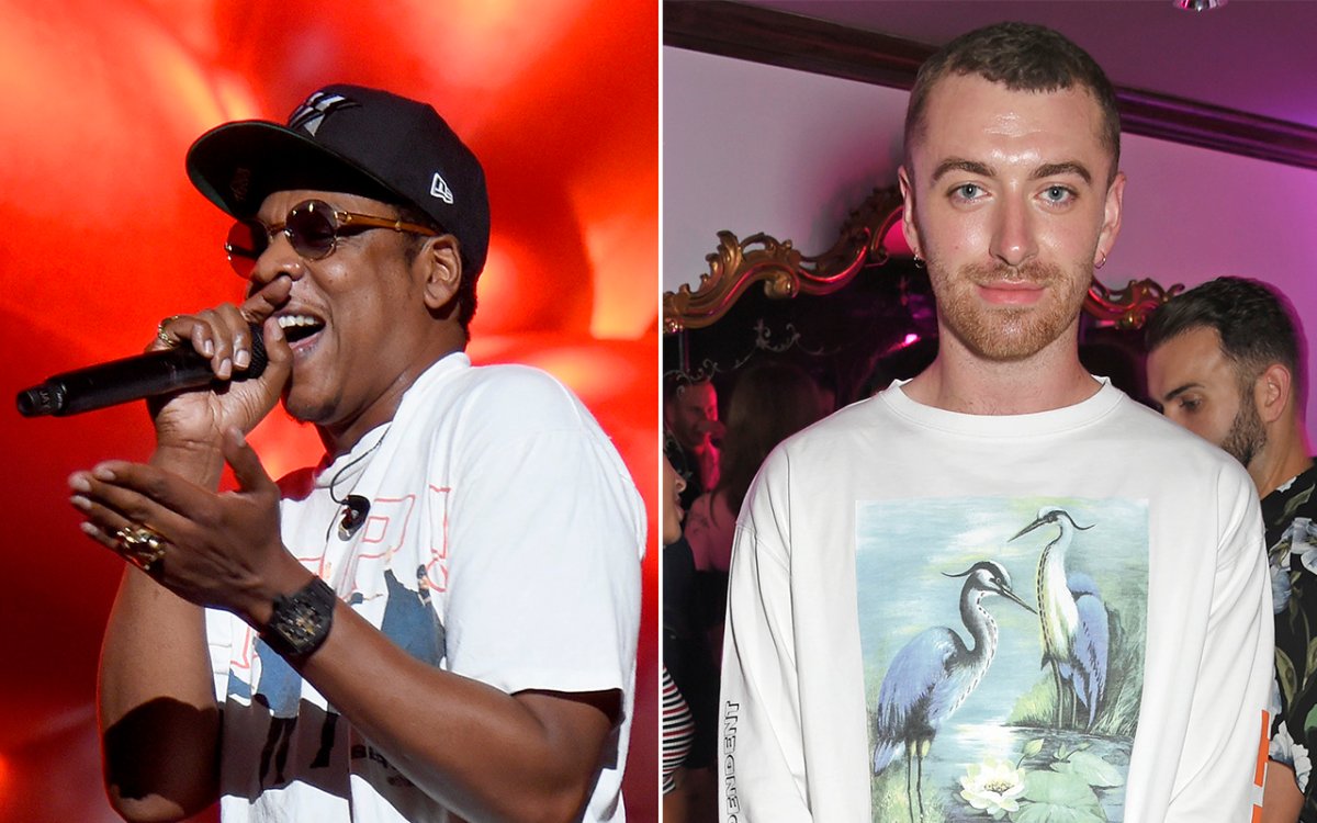 (L-R): Jay-Z and Sam Smith.