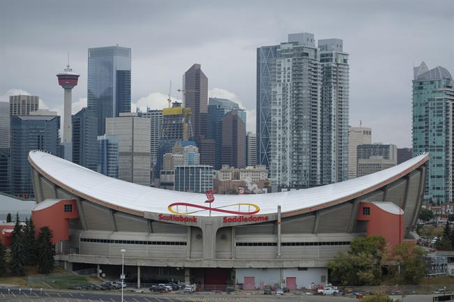 The Saddledome in Calgary, Alta., Friday, Sept. 15, 2017.