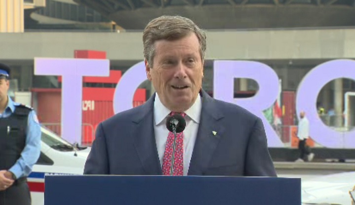 Mayor John Tory announced new measures to tackle traffic gridlock in Toronto on Sept. 18, 2017.