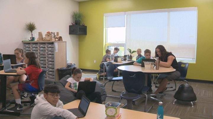 The province along with the public and catholic school boards were on hand for the grand opening of the new K-8 joint use school, one of three built in Regina.