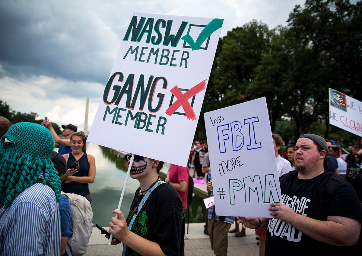 Juggalos gather in Washington to protest against FBI - National ...